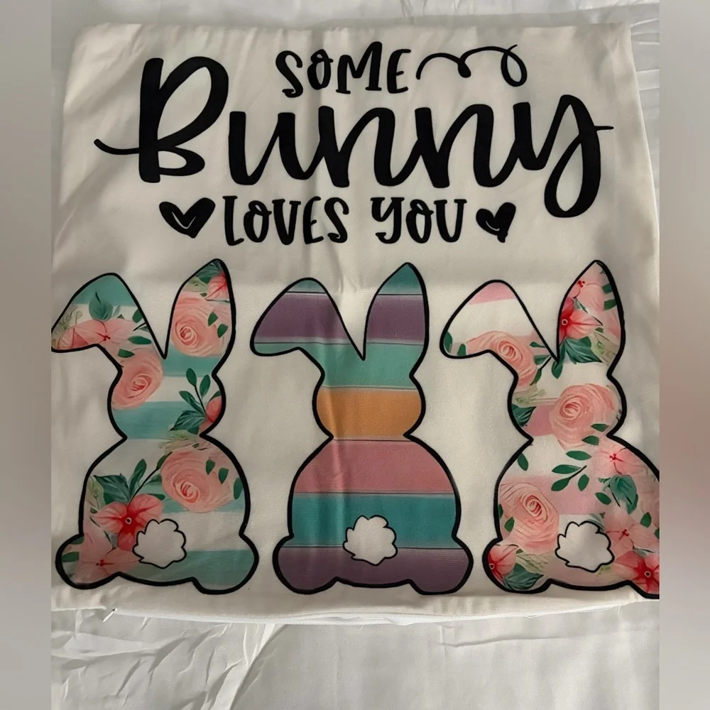 Colorful Faith Graphic Pillowcase Set - Pastel Stripes & Floral Cross
